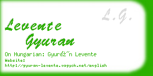 levente gyuran business card